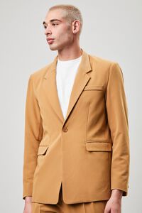 BROWN Notched Button-Front Blazer, image 5