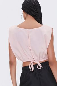LIGHT PINK Chambray Crop Top, image 3