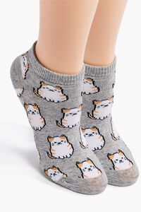 Cat Print Ankle Socks, image 1