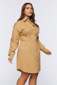 WALNUT Plus Size Mini Shirt Dress, image 2