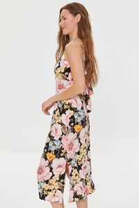 BLACK/MULTI Floral Print Cami Midi Dress, image 2