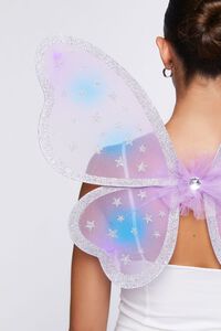 PURPLE/SILVER Butterfly Costume Wings, image 2
