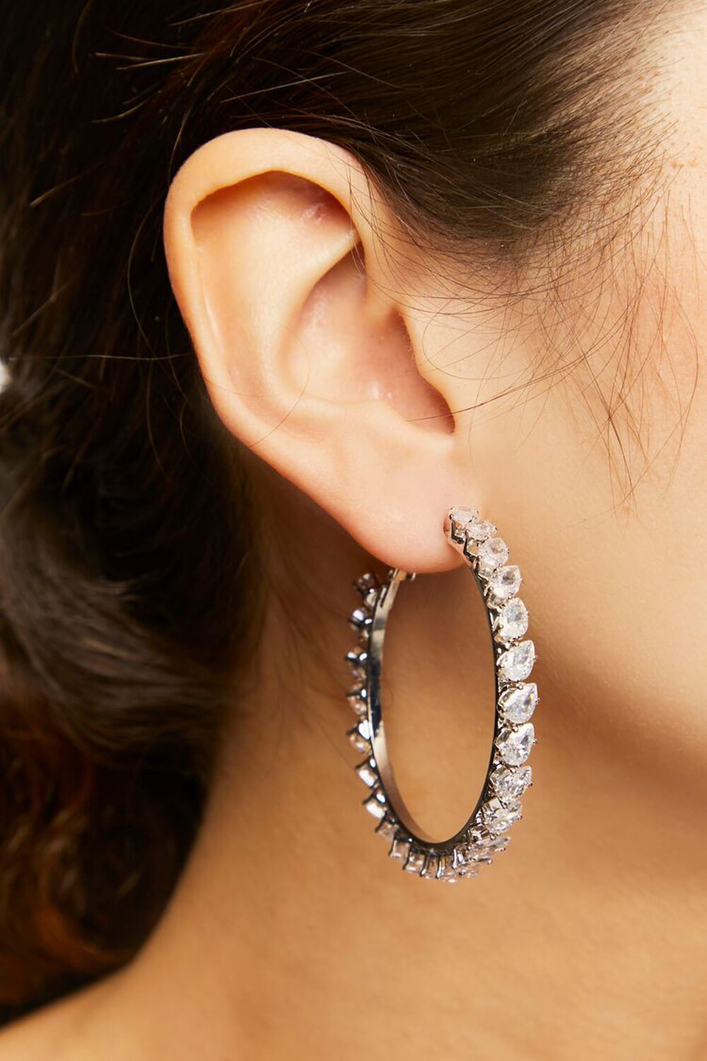 CZ Hoop Earrings, image 1