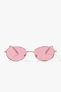 GOLD/PINK Oval Tinted Sunglasses, image 1