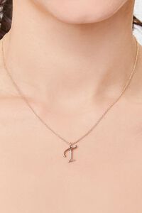 GOLD/T Initial Pendant Chain Necklace, image 1