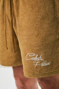 BROWN/WHITE Embroidered Casbah Palace Shorts, image 6