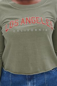 CHARCOAL/MULTI Plus Size Los Angeles Graphic Top, image 5
