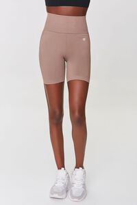 TAUPE Active Seamless High-Rise Biker Shorts, image 2