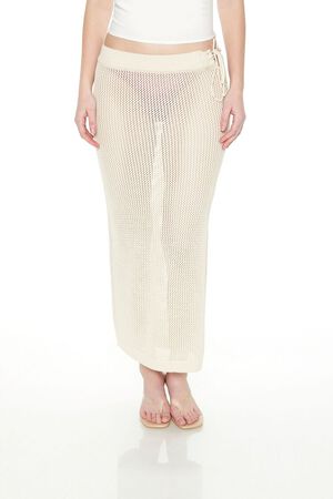 Crochet Lace-Up Maxi Skirt