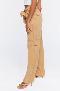 COFFEE Belted Twill Cargo Pants, image 3