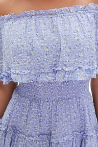 PURPLE/MULTI Off-the-Shoulder Floral Print Dress, image 5