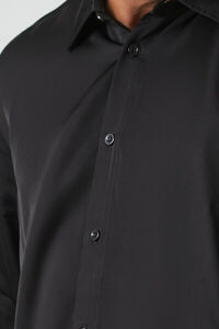 BLACK Satin Long-Sleeve Shirt, image 5