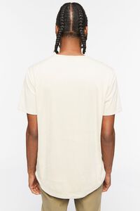 OATMEAL Faux Suede Curved Tee, image 3