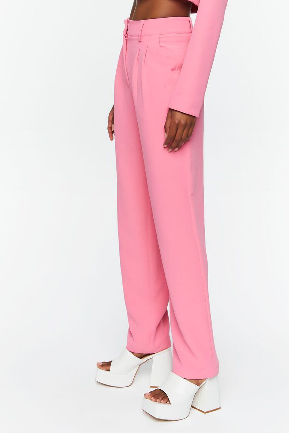PEONY Wide-Leg Mid-Rise Trousers, image 3