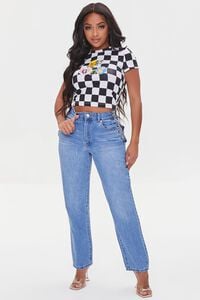 MEDIUM DENIM Crisscross Chain 90s-Fit Jeans, image 1