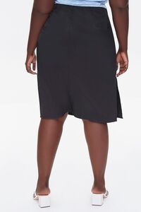 BLACK Plus Size High-Rise Slit Skirt, image 4