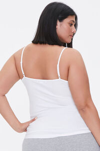 WHITE Plus Size Scoop Neck Cami, image 3