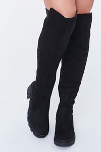 BLACK Over-the-Knee Lug-Sole Boots, image 4