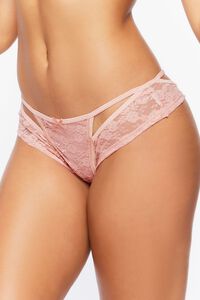 PINK Lace Cutout Hipster Panties, image 3