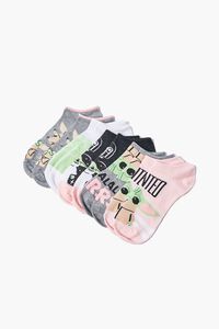 PINK/MULTI Baby Yoda Graphic Ankle Socks - 5 Pack, image 2