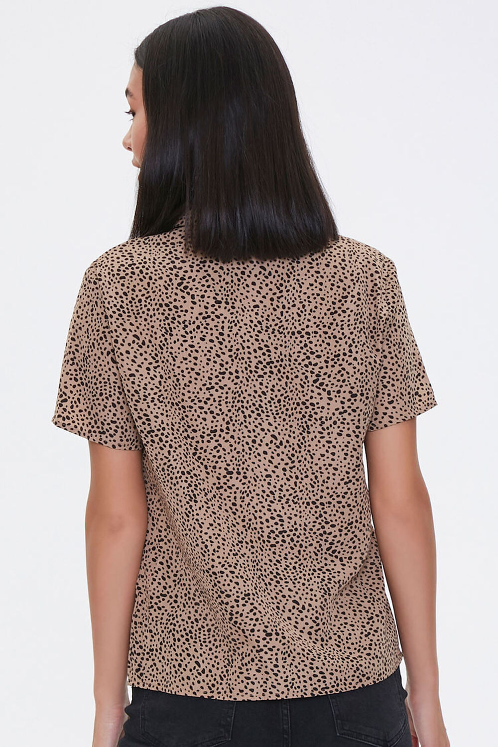 TAUPE/BLACK Cheetah Print Shirt, image 3