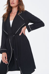 Piped-Trim Duster Coat, image 5