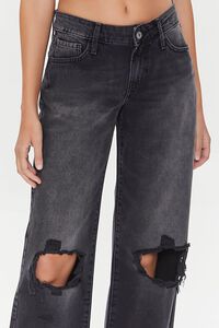 WASHED BLACK Low-Rise Straight-Leg Jeans, image 5