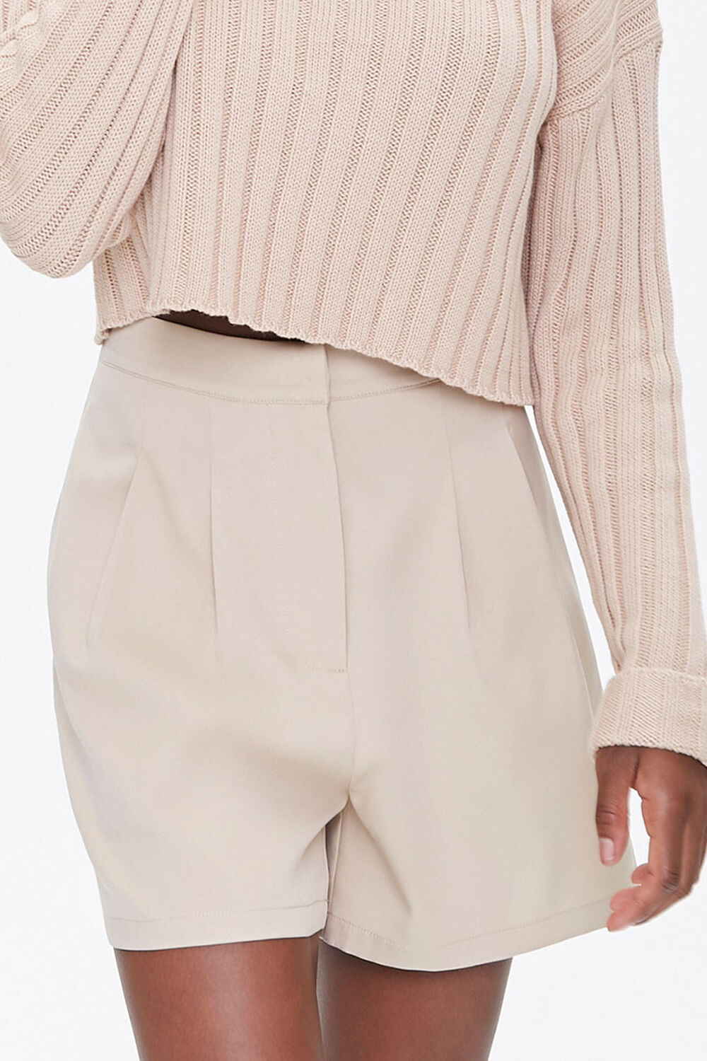 SAND Pleated High-Rise Shorts, image 2