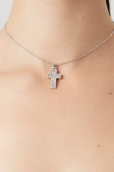 Blessed Long Rhinestone Cross Necklace | Windsor