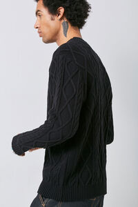 Cable-Knit Crew Neck Sweater, image 2