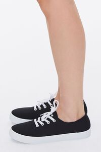 BLACK Canvas Low-Top Sneakers, image 2