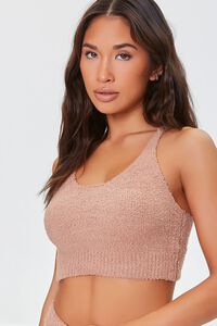 TAUPE Fuzzy Knit Lounge Cami, image 1