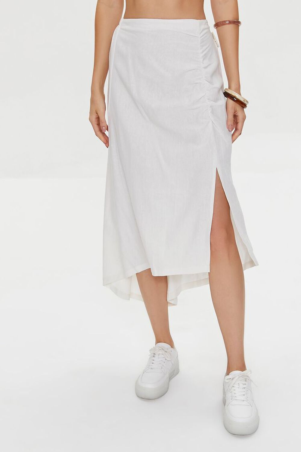 WHITE Kendall + Kylie Linen-Blend Skirt, image 2