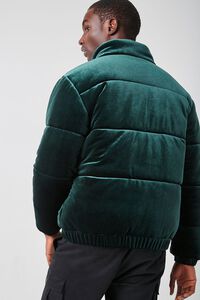 EMERALD Velvet Zip-Up Puffer Jacket, image 3