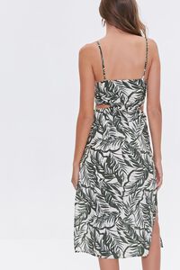 GREEN/MULTI Tropical Print Cutout Dress, image 3