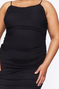 BLACK Plus Size Ruched Bodycon Midi Dress, image 5
