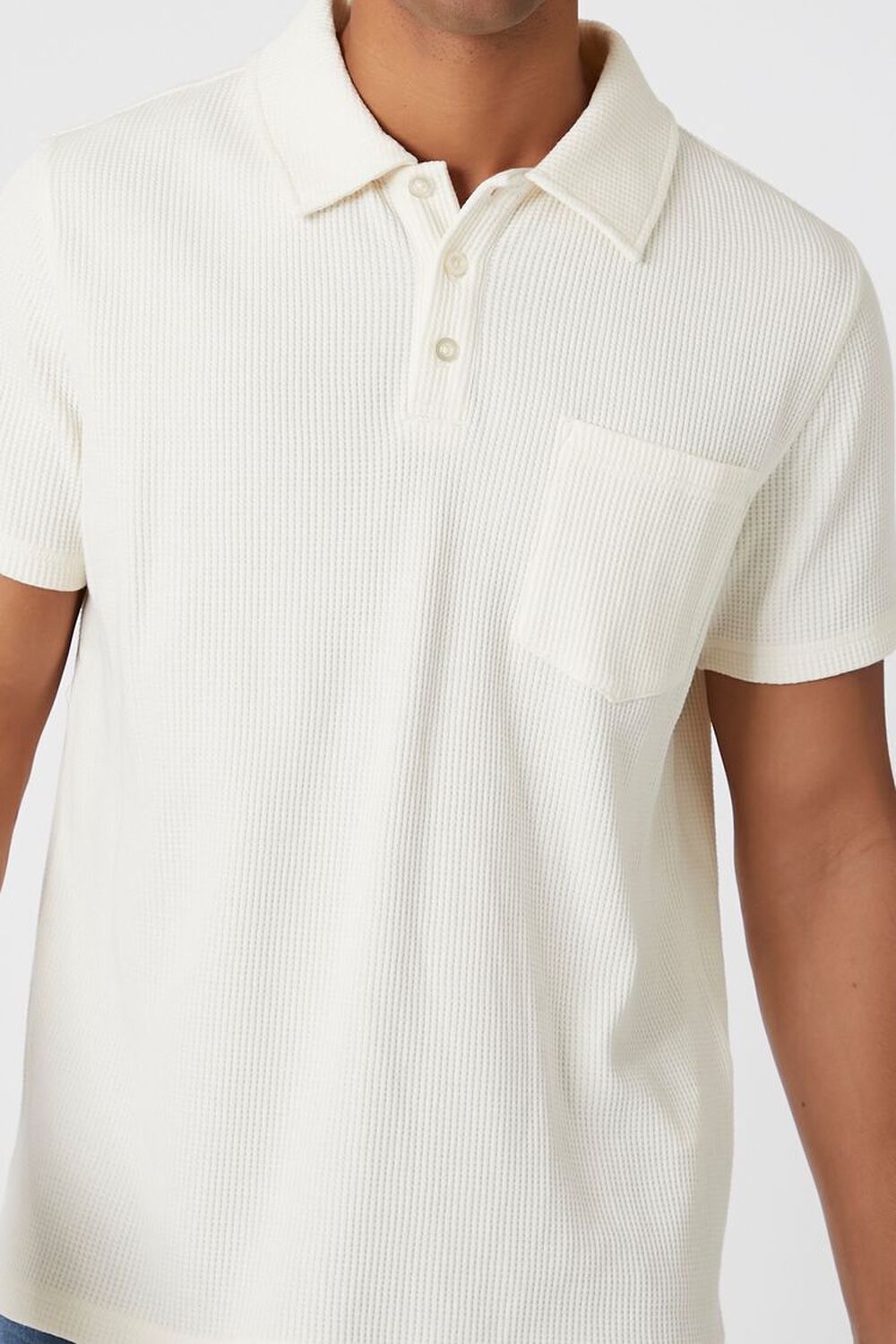CREAM Ribbed Slim-Fit Pocket Polo Shirt, image 5