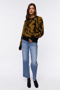 BLACK/CAMEL Abstract Striped Sweater, image 5