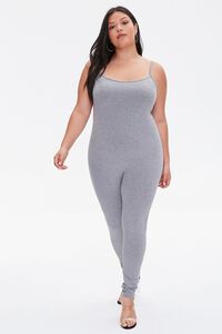 HEATHER GREY Plus Size Cami Jumpsuit, image 1