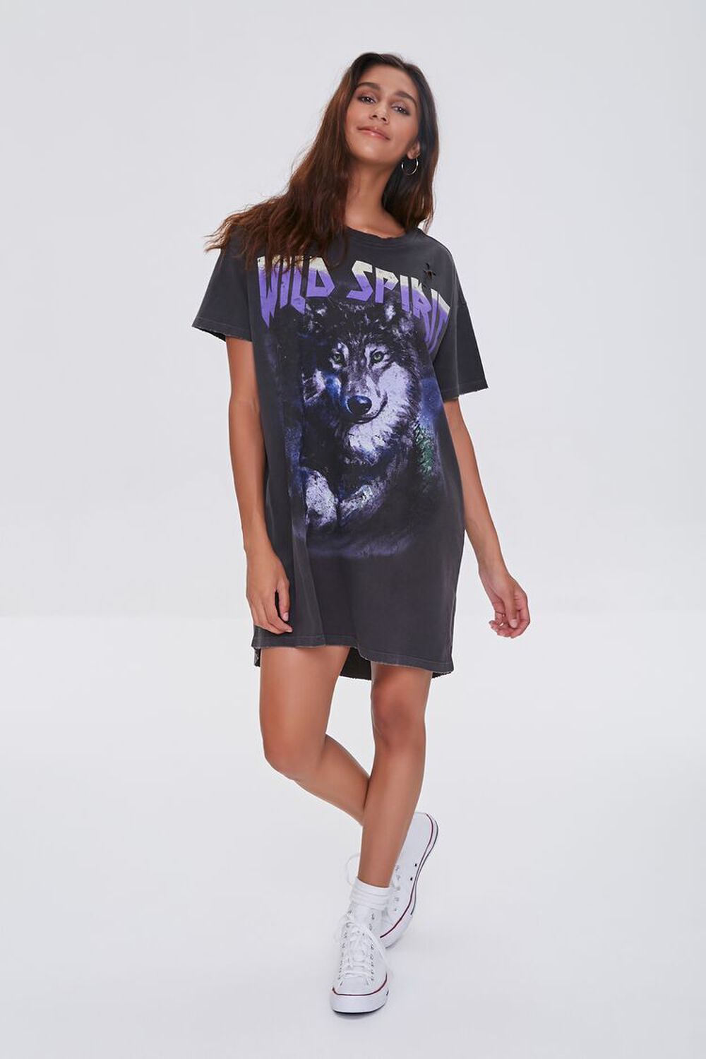 BLACK/MULTI Wild Spirit T-Shirt Dress, image 1