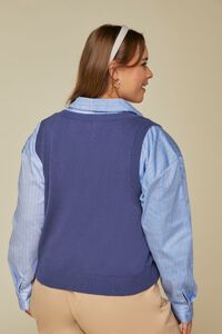 NAVY Plus Size Ribbed-Trim Sweater Vest, image 3