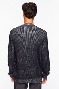 BLACK/WHITE Striped Marled Knit Sweater, image 3