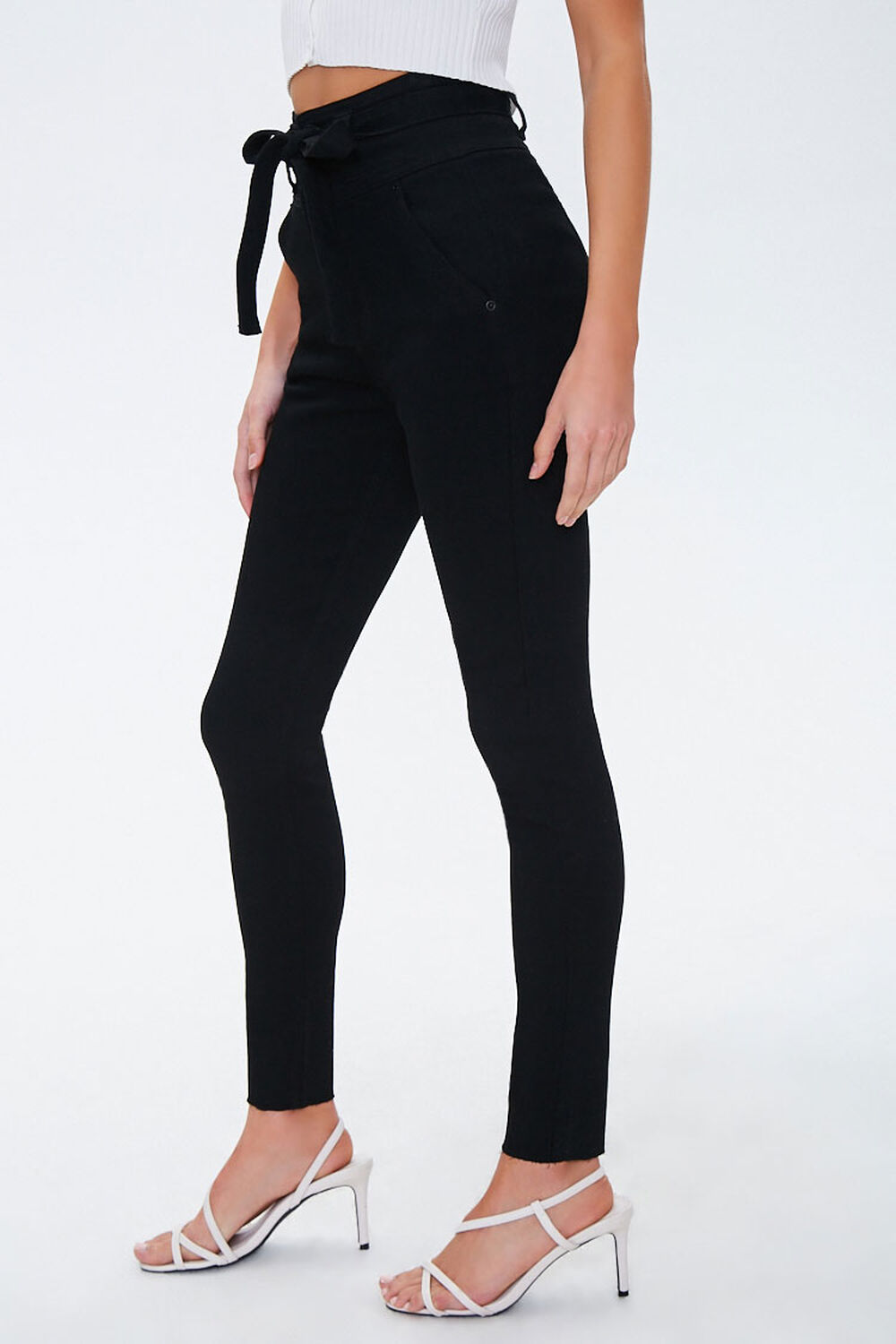 Frayed High-Rise Skinny Jeans