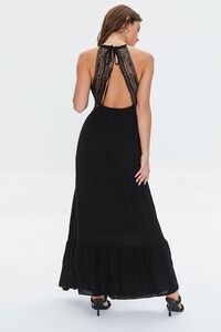 BLACK Crochet-Trim Maxi Dress, image 3