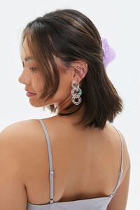 LAVENDER Rhinestone Floral Hair Claw Clip, image 2
