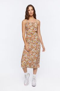 YELLOW/MULTI Floral Print Cami Midi Dress, image 4