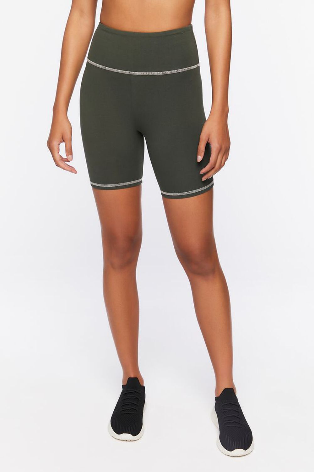 Active Contrast-Trim Biker Shorts, image 2