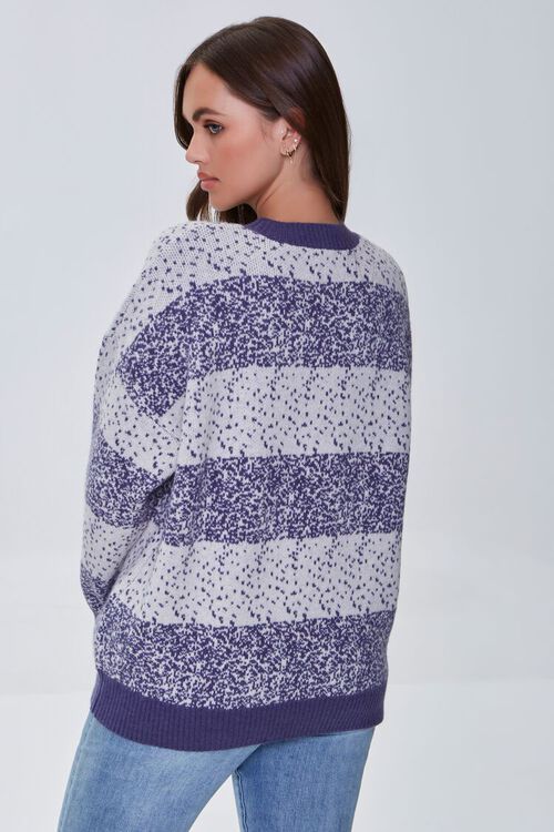 PURPLE/MULTI Speckled Striped Sweater, image 3