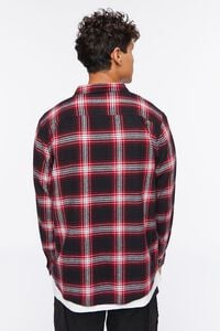 BLACK/RED Plaid Flannel Shirt, image 3
