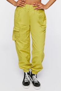 HERBAL GREEN Twill Cargo Joggers, image 2